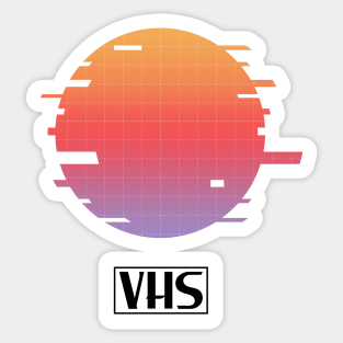 VHS Cassette Glitch Sticker